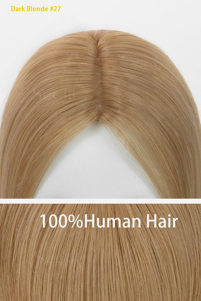 Hera Human Hair Topper Dark Blonde 