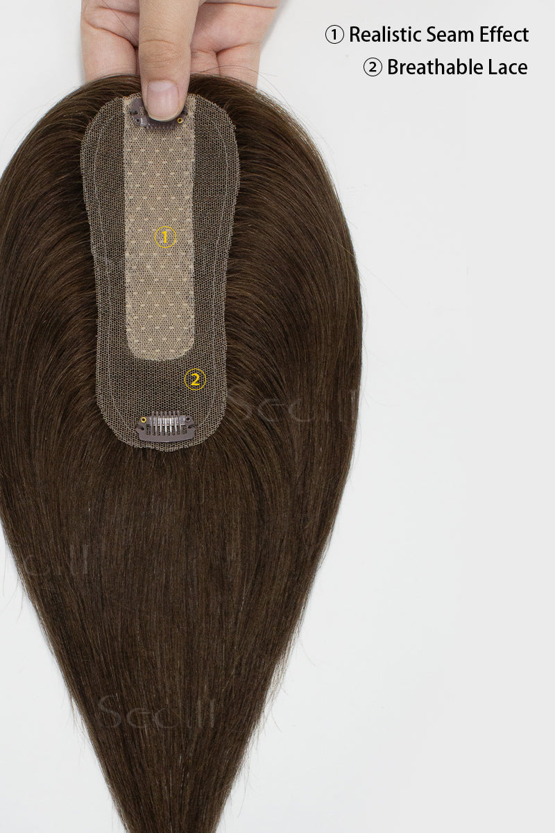 Hera Human Hair Topper Chocolate Brown 