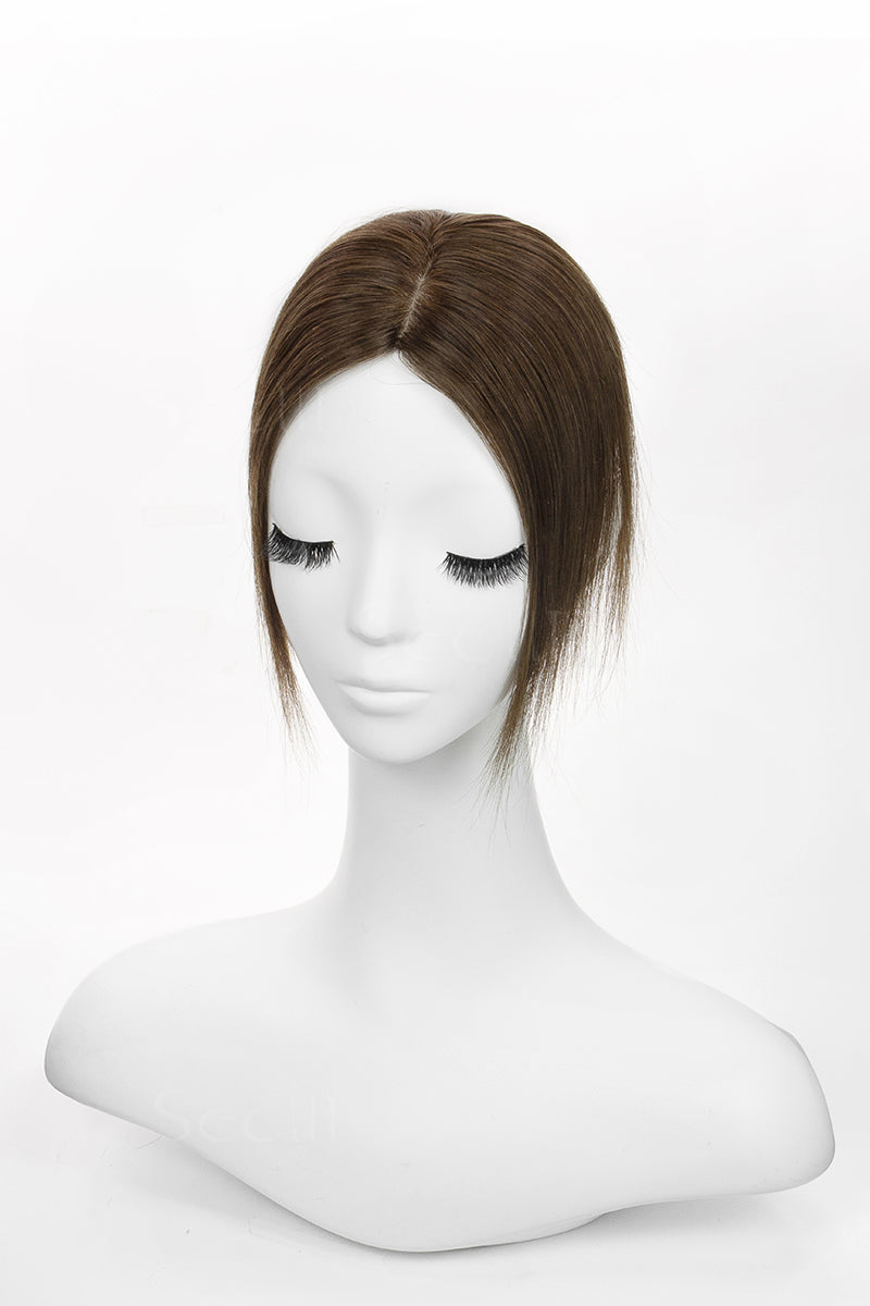 Hera Human Hair Topper Medium Brown 
