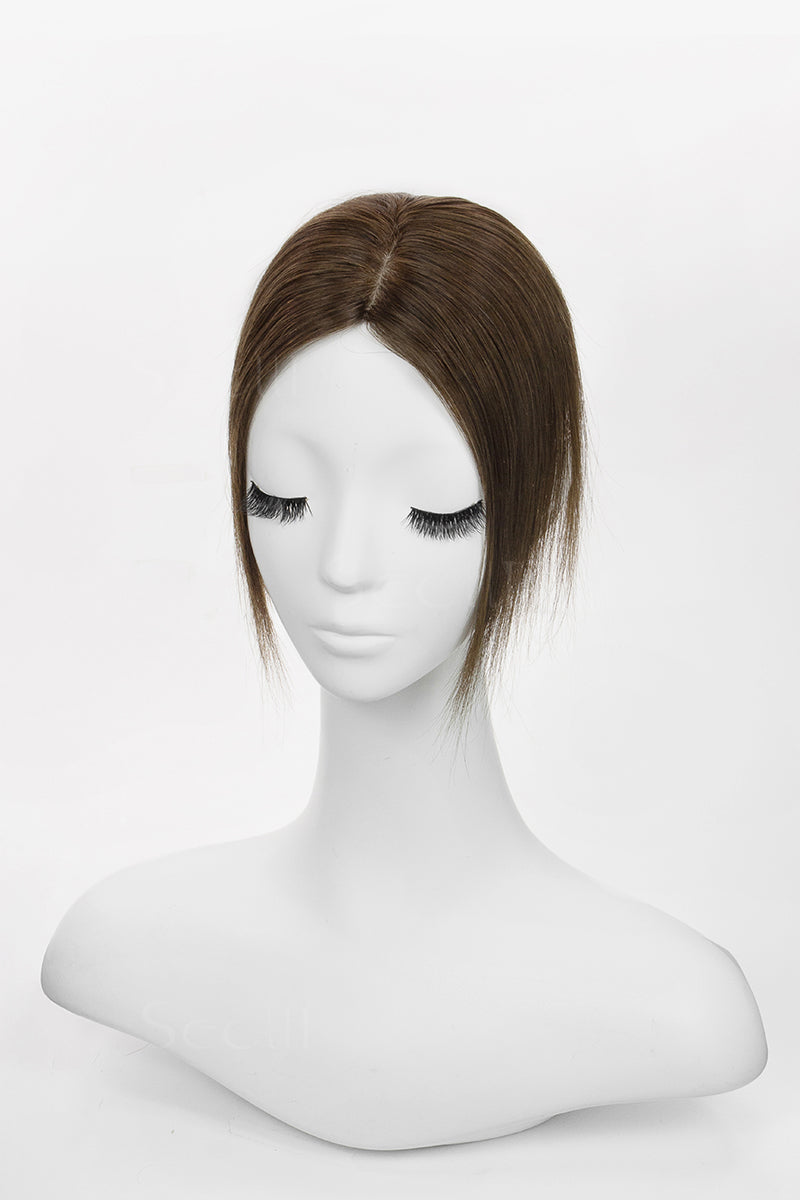 Hera Human Hair Topper Medium Brown 