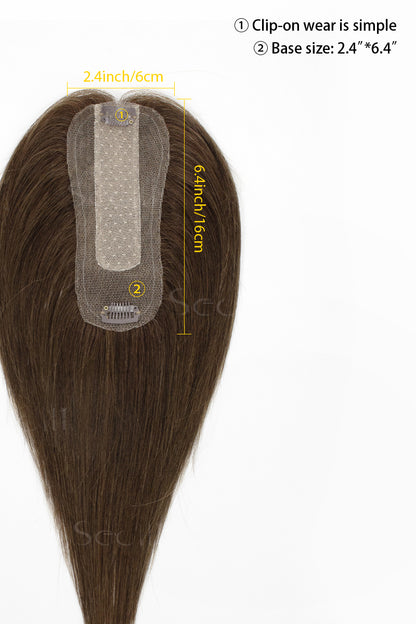 Hera Human Hair Topper Medium Brown 