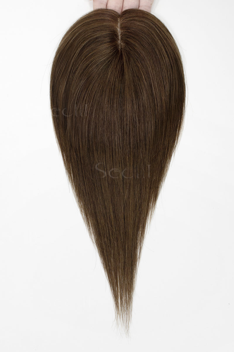 Hera Human Hair Topper Medium Brown 