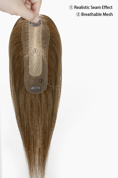 Magic Pixie Cabelo Humano e Topper Feito à Mão