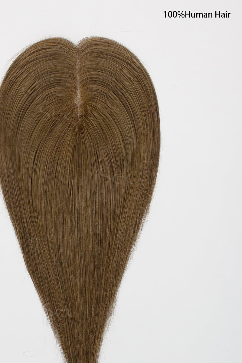 Hera Human Hair Topper Medium Ash Brown 