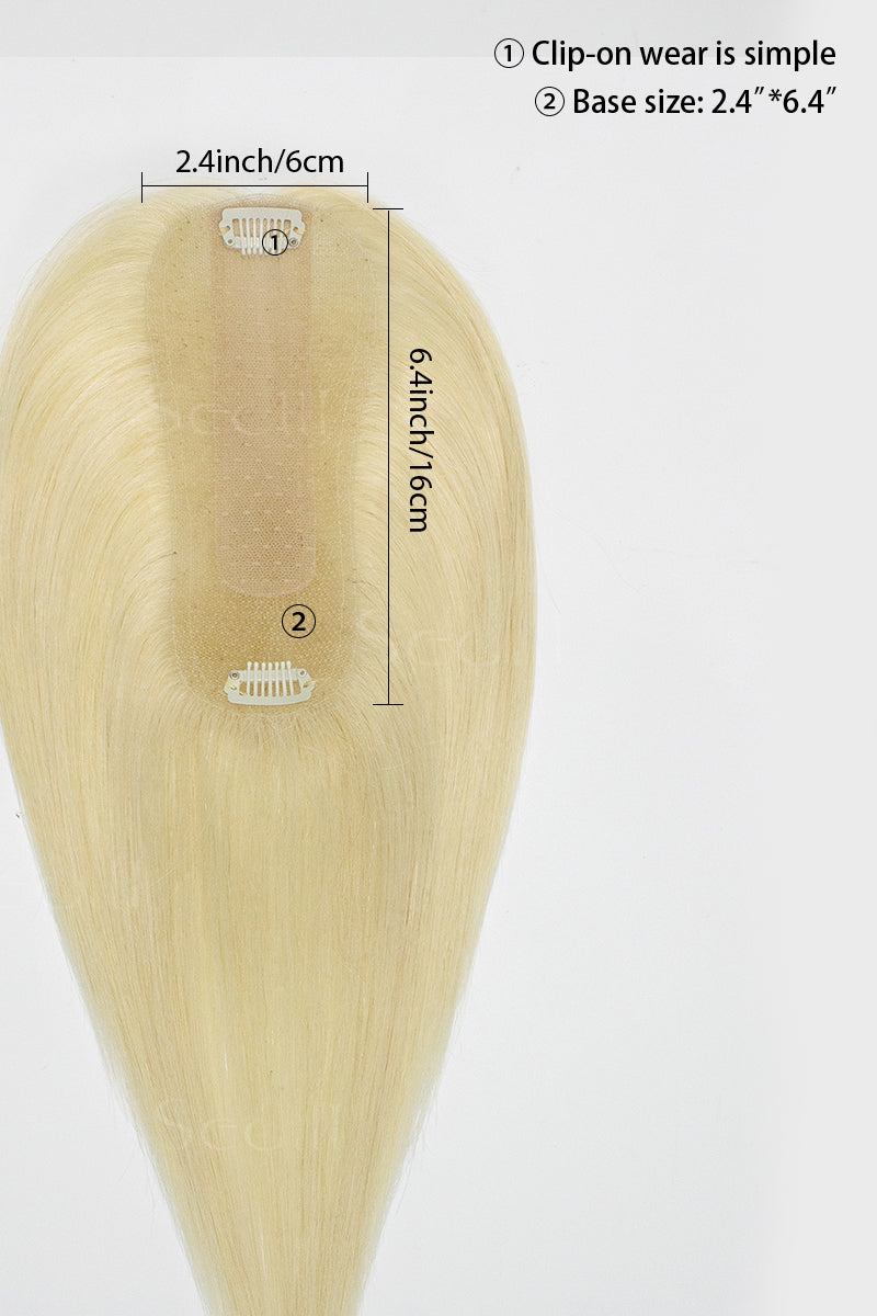 Hera Human Hair Topper Lightest Blonde 