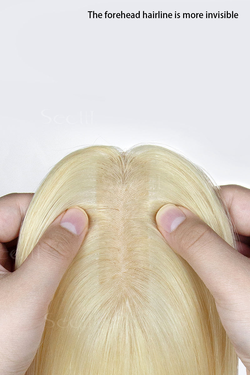 Hera Human Hair Topper Lightest Blonde 
