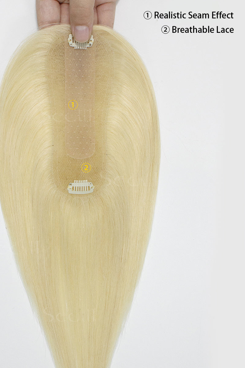 Hera Human Hair Topper Lightest Blonde 