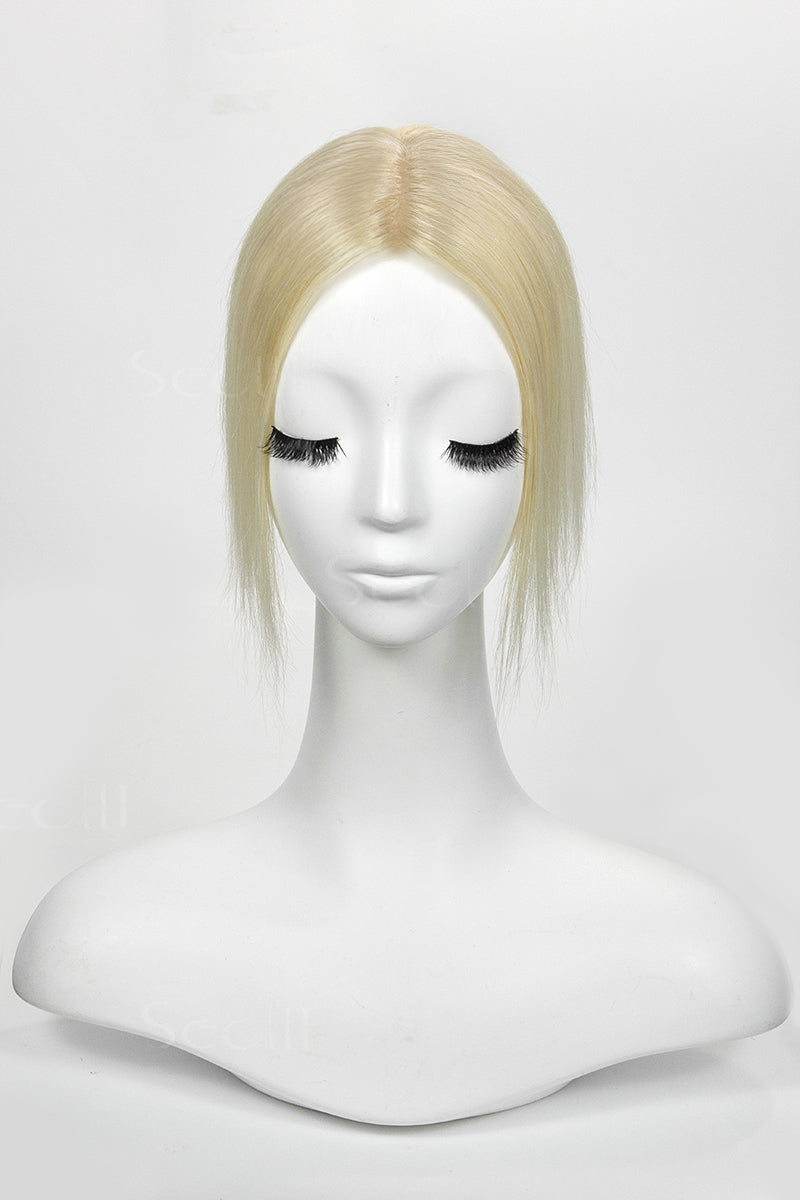 Hera Human Hair Topper Lightest Blonde 