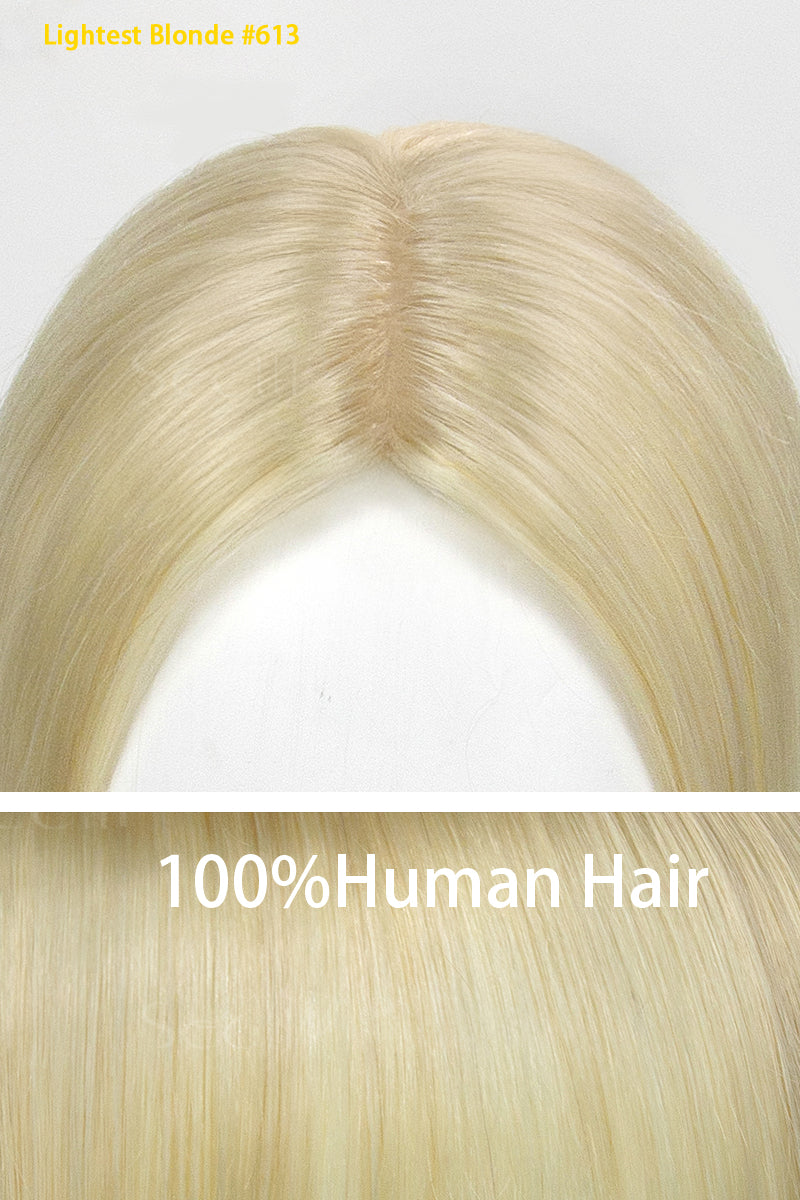 Hera Human Hair Topper Lightest Blonde 
