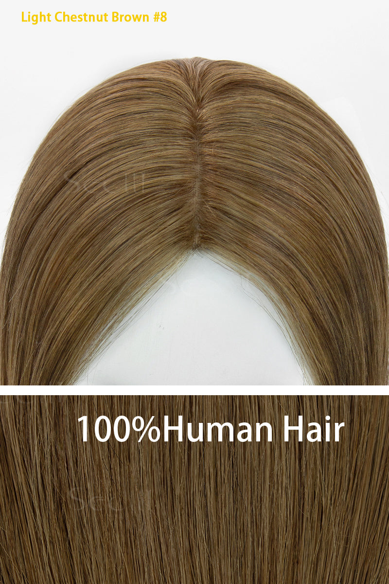Light chestnut brown hairpiece with &