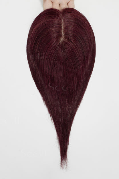 Hera Human Hair Topper Wine Red 