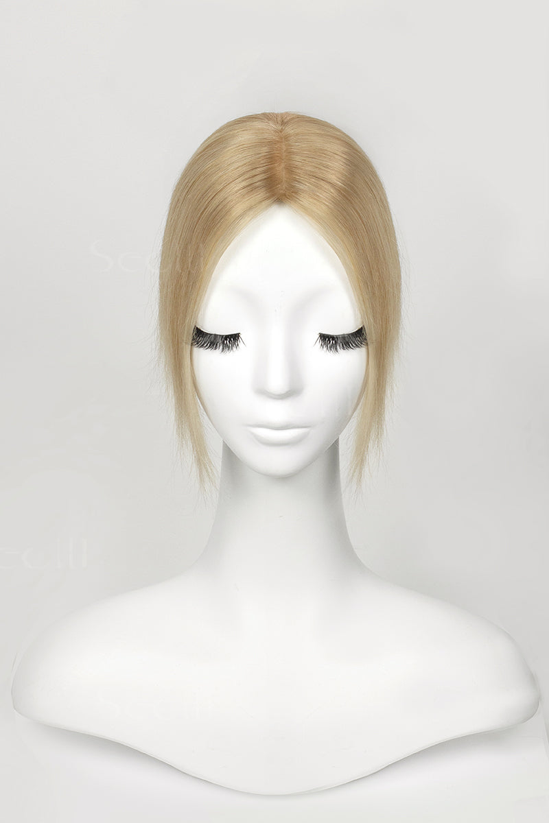 Hera Human Hair Topper Dark Blonde with Light Blonde 