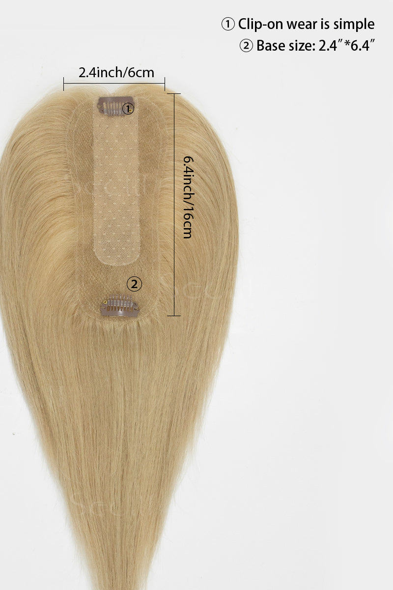Hera Human Hair Topper Dark Blonde with Light Blonde 