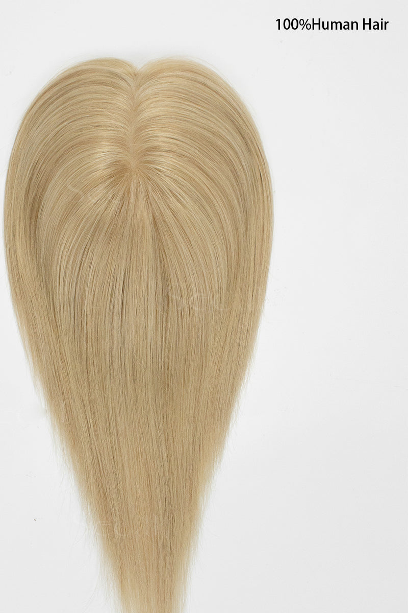 Hera Human Hair Topper Dark Blonde with Light Blonde 