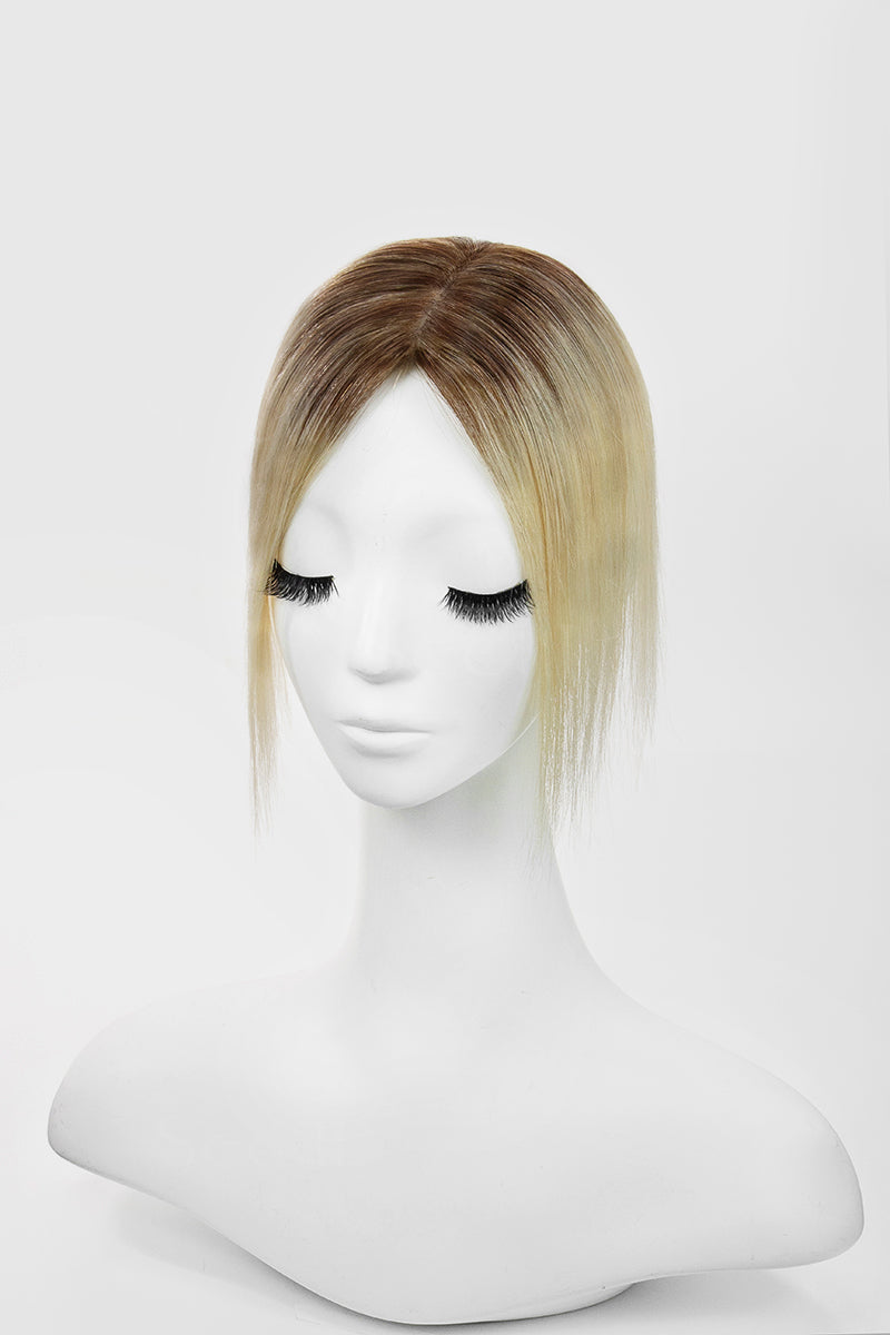 Hera Human Hair Topper Light Blonde with Highlights 