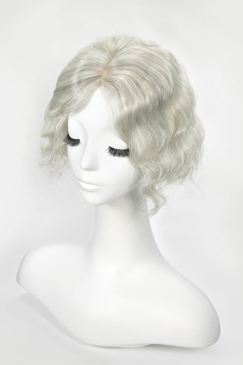 Metis C0-1 Wave Human Hair Toppers Crown Topper No Bangs 