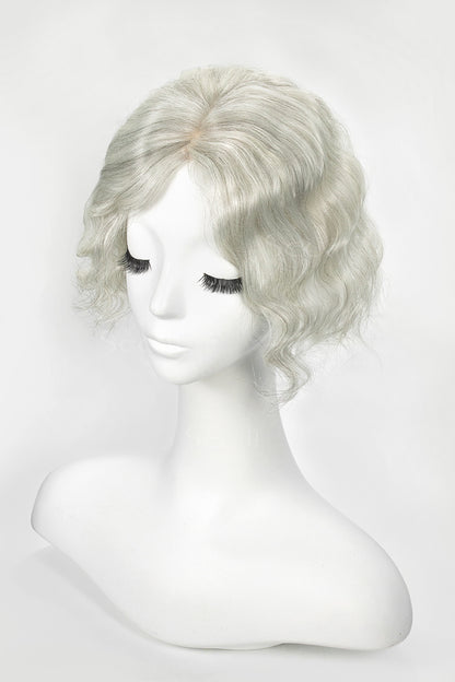 Metis C0-1 Wave Human Hair Toppers Crown Topper No Bangs 