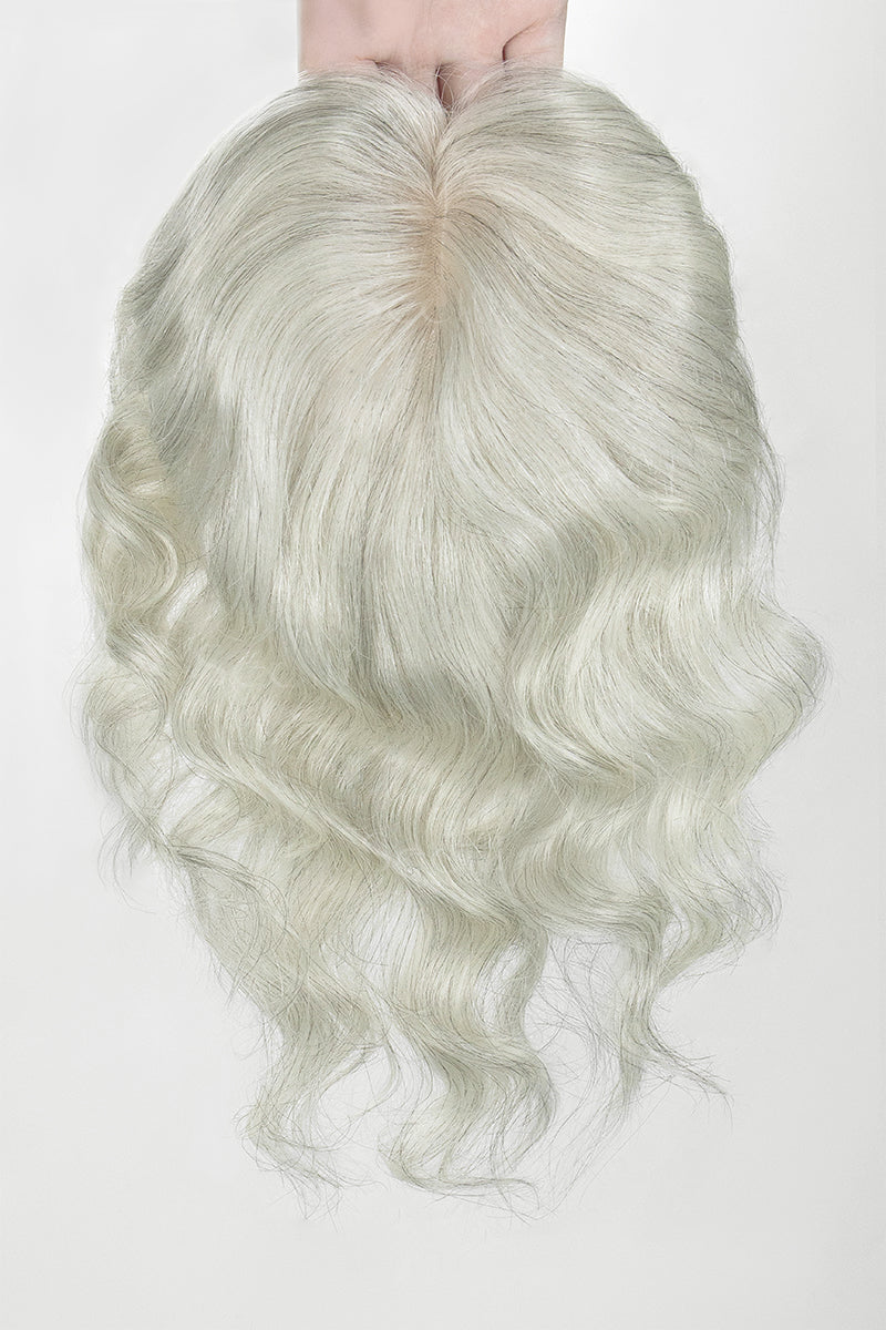 Metis C0-1 Wave Human Hair Toppers Crown Topper No Bangs 
