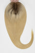 Metis Human Hair Toppers Crown Topper Hair Extensions Medium Ash Brown Root with Dark Blonde 