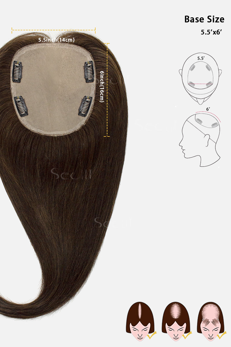Metis Hair Toppers Chocolate Brown 