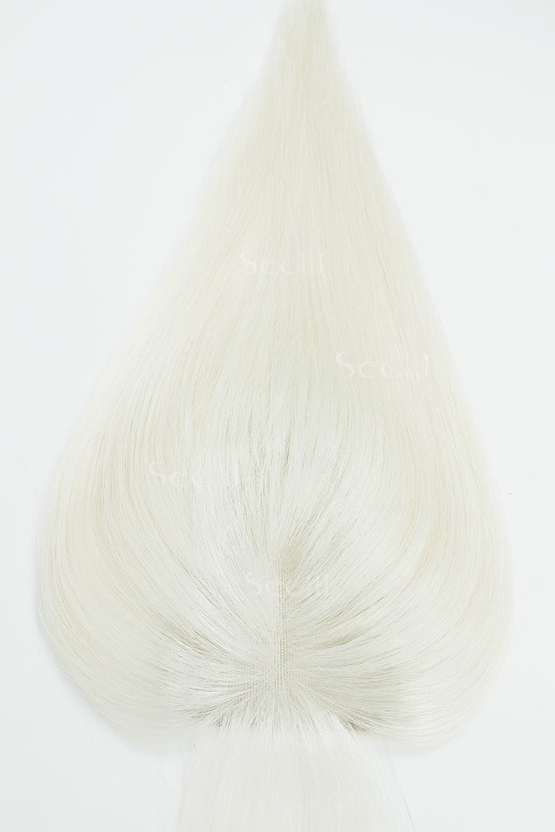 Mona-B Handmade Human Hair Topper with Bangs 