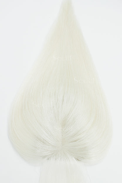 Mona-B Handmade Human Hair Topper with Bangs 