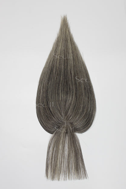Mona-B Handmade Human Hair Topper with Bangs 