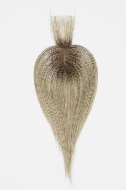 Mona-B hair topper three-quarter front angle view