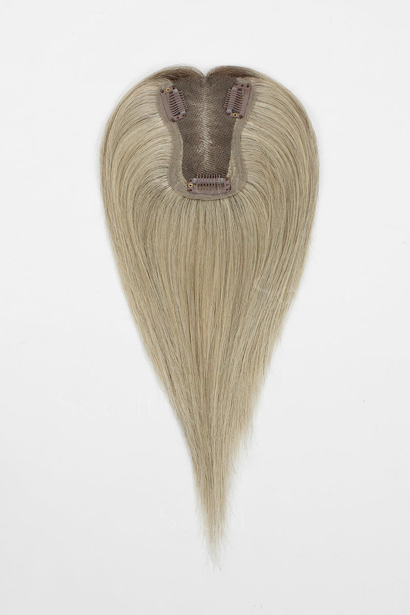 Mona Handmade Human Hair Topper Ombre Dark Root to Blonde 