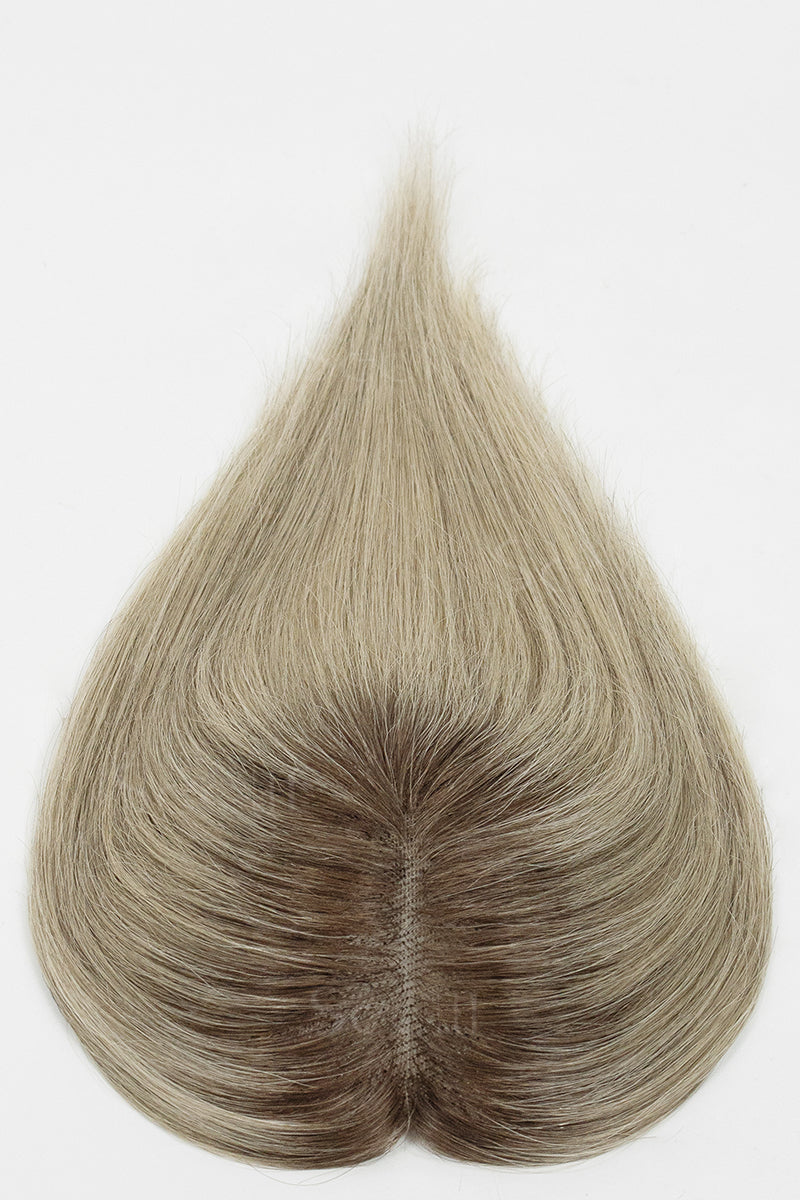 Mona Handmade Human Hair Topper Ombre Dark Root to Blonde 