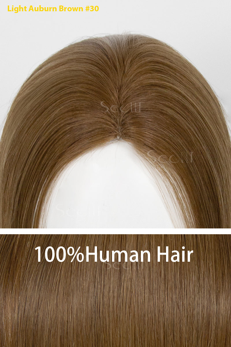 Light Auburn Brown hairpiece with &