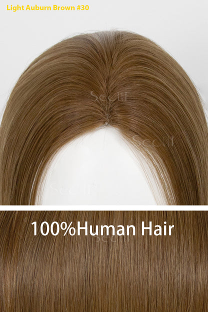 Light Auburn Brown hairpiece with &