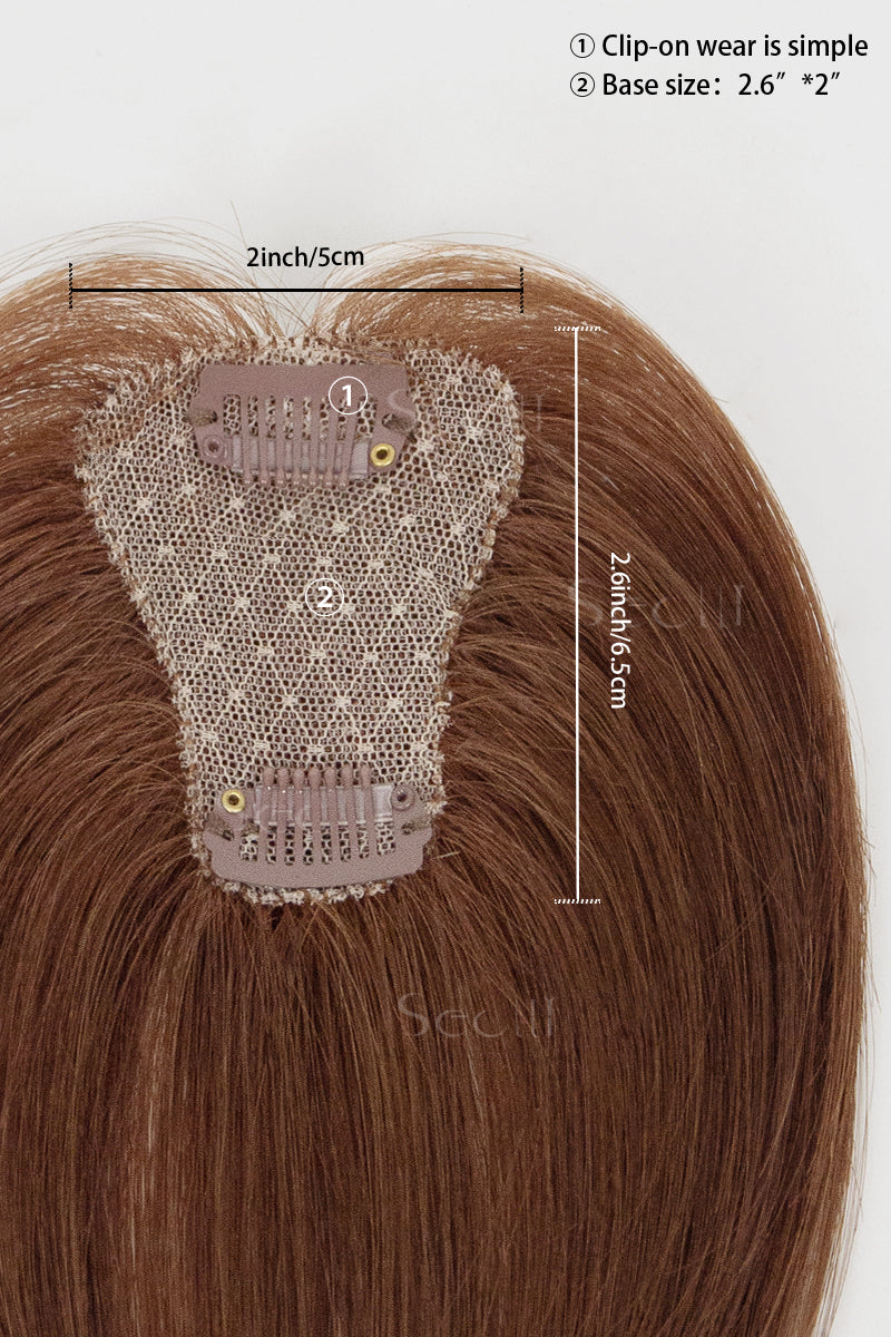 Magic Pixie Topper Dark Auburn Brown 