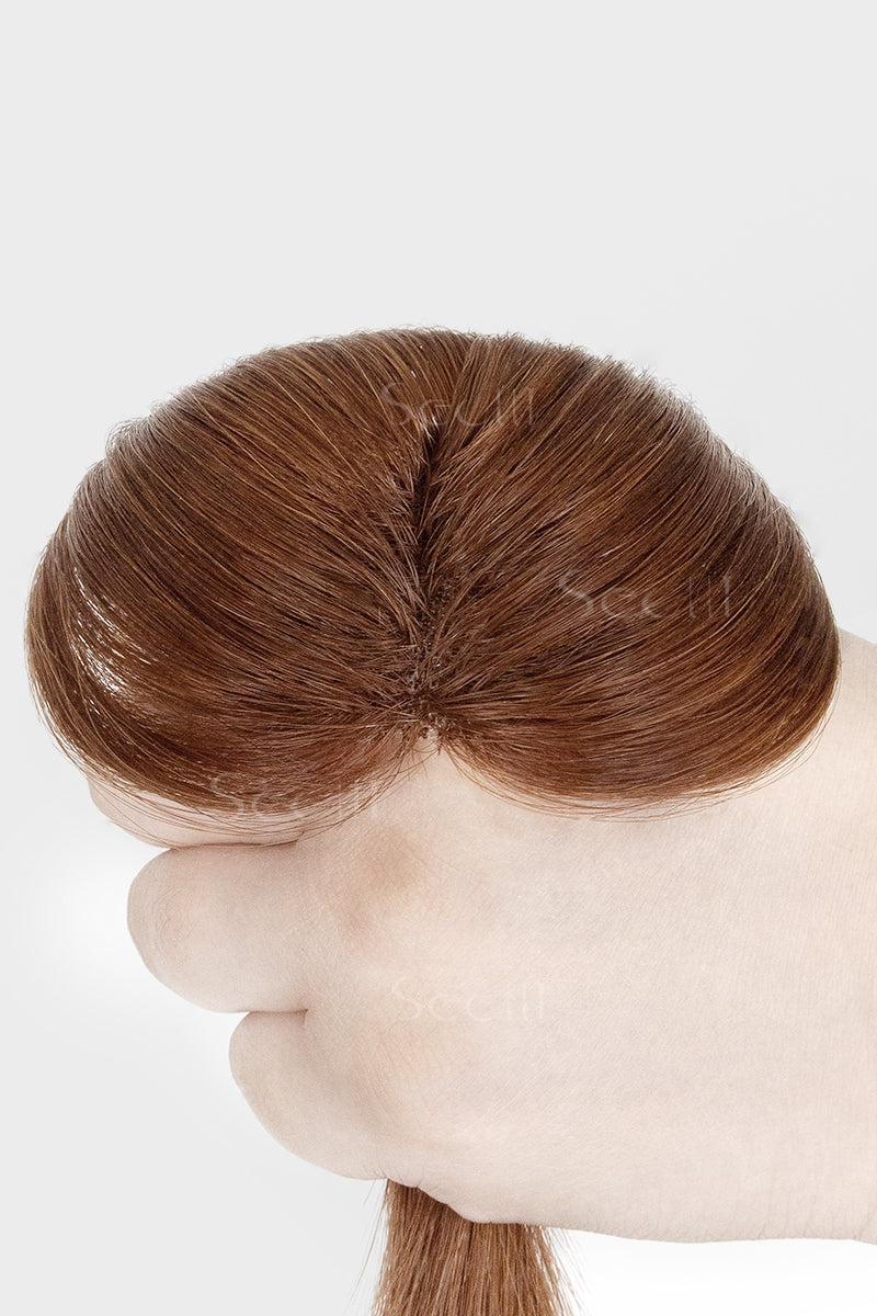Magic Pixie Topper Dark Auburn Brown 