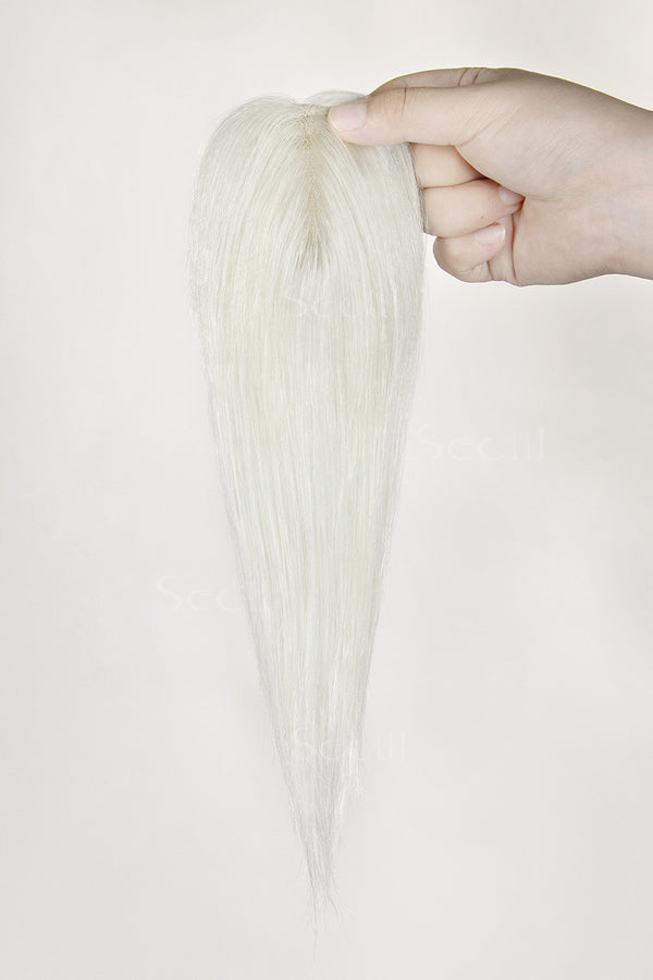 Magic Pixie Hair Topper #Silver Grey White