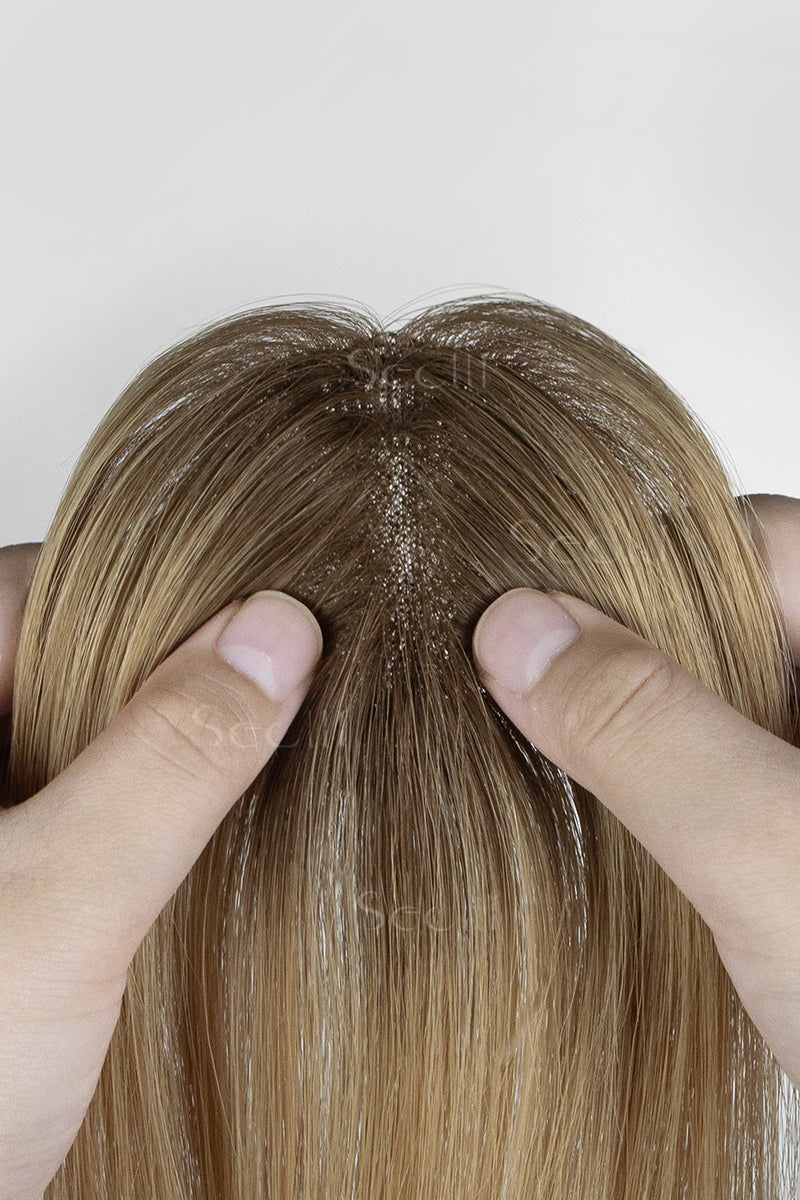 Magic Pixie Topper Medium Brown Dark Blonde 