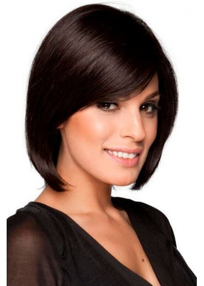 Luna Glueless Human Hair Wigs Shot Bob Dark Brown